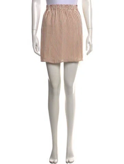 Pre-owned Kule Silk Mini Skirt In Neutrals