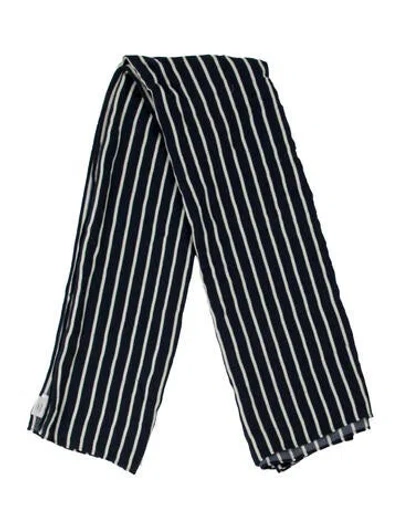 Pre-owned Kule Silk Striped Scarf In Multi