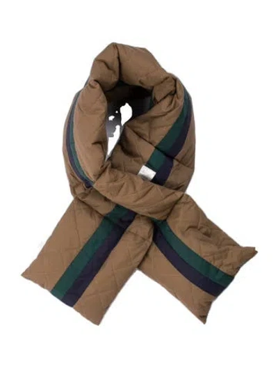 Pre-owned Kule Silk Striped Scarf In Pink