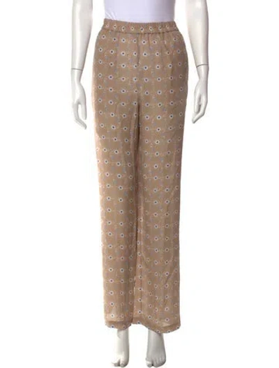Pre-owned Kule Silk Wide Leg Pants W/ Tags In Neutral