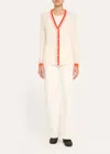 Kule Sinclair Sweater In Cream/poppy/pink In Multi