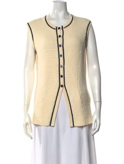 Pre-owned Kule Sleeveless Button-up Top In Neutrals