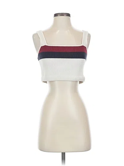 Pre-owned Kule Sleeveless Top Ivory Square Neckline Tops In White