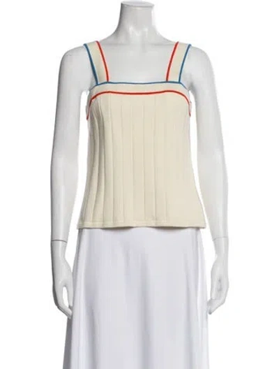 Pre-owned Kule Square Neckline Sleeveless Top In Neutral