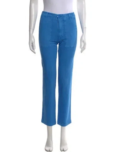 Pre-owned Kule Straight Leg Pants In Blue