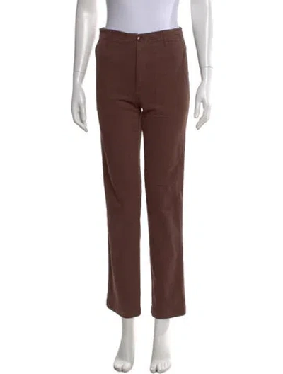 Pre-owned Kule Straight Leg Pants In Brown