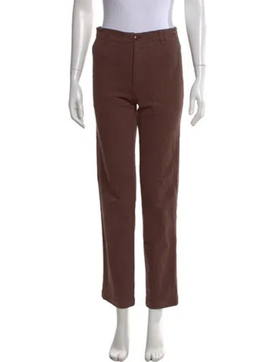 Pre-owned Kule Straight Leg Pants In Brown