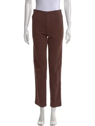 Pre-owned Kule Straight Leg Pants In Brown