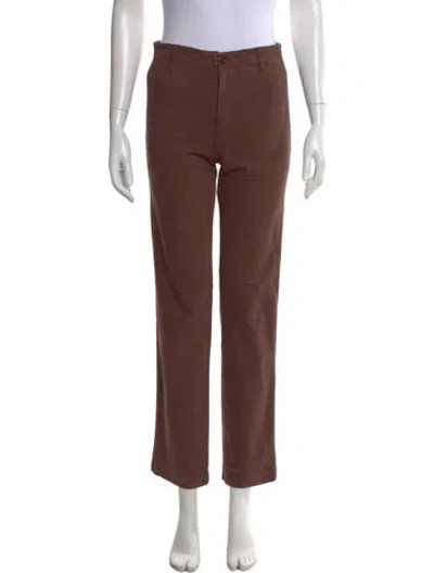 Pre-owned Kule Straight Leg Pants In Brown