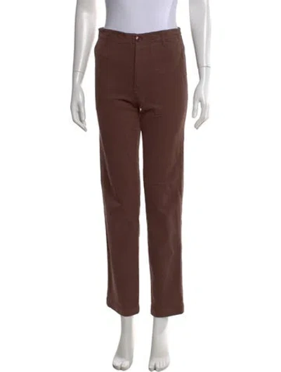 Pre-owned Kule Straight Leg Pants In Brown