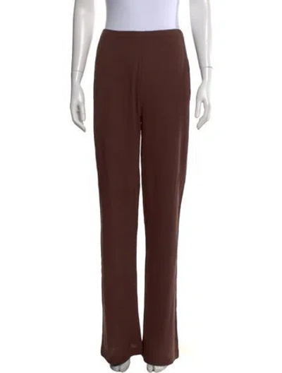 Pre-owned Kule Straight Leg Pants In Brown