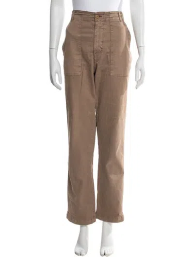 Pre-owned Kule Straight Leg Pants In Brown