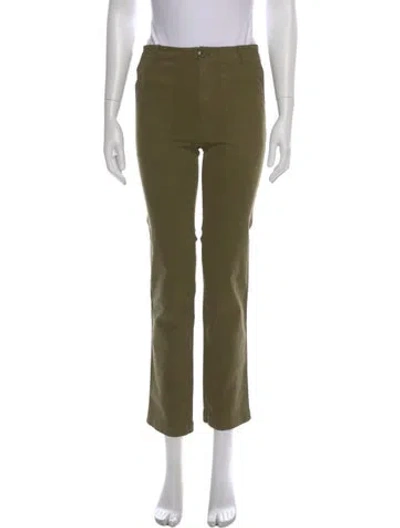 Pre-owned Kule Straight Leg Pants In Green