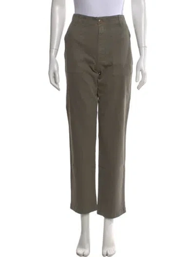 Pre-owned Kule Straight Leg Pants In Green