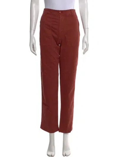 Pre-owned Kule Straight Leg Pants In Red