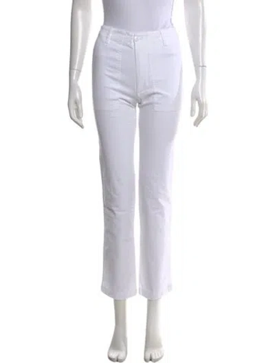Pre-owned Kule Straight Leg Pants In White