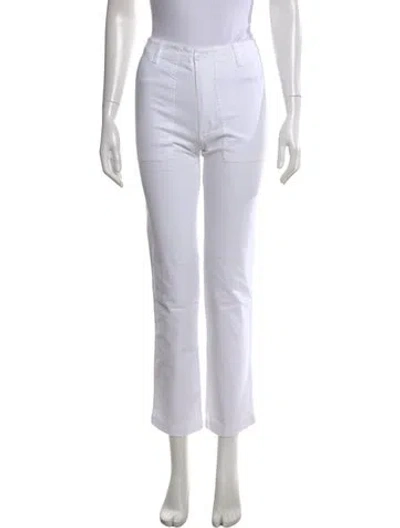 Pre-owned Kule Straight Leg Pants In White