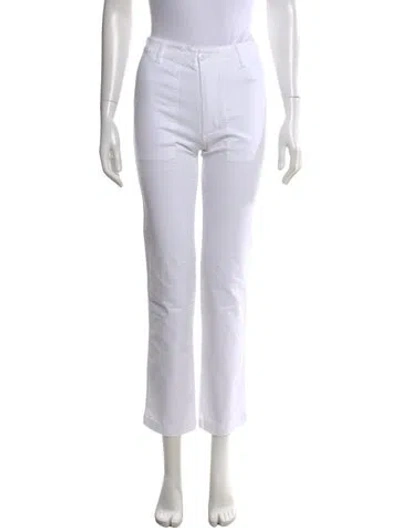 Pre-owned Kule Straight Leg Pants In White