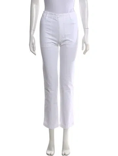 Pre-owned Kule Straight Leg Pants In White