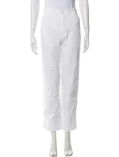 Pre-owned Kule Straight Leg Pants In White