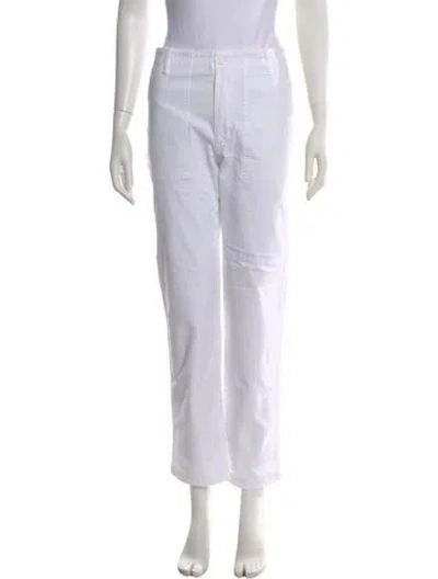 Pre-owned Kule Straight Leg Pants In White