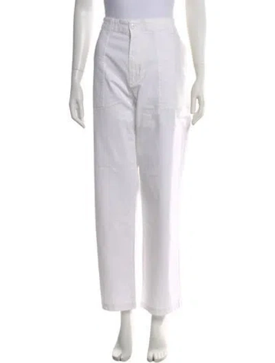 Pre-owned Kule Straight Leg Pants In White