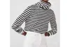 Kule Stripe Turtleneck In Black / Cream Stripe