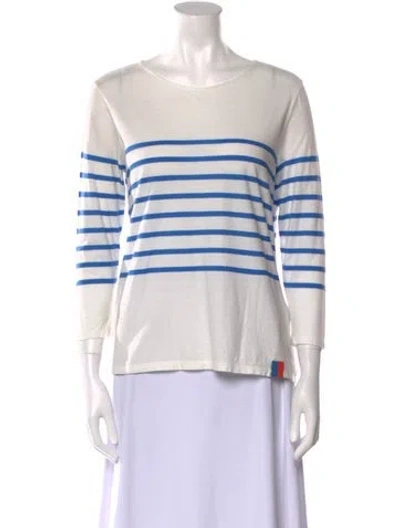 Pre-owned Kule Striped Bateau Neckline Blouse In Multi