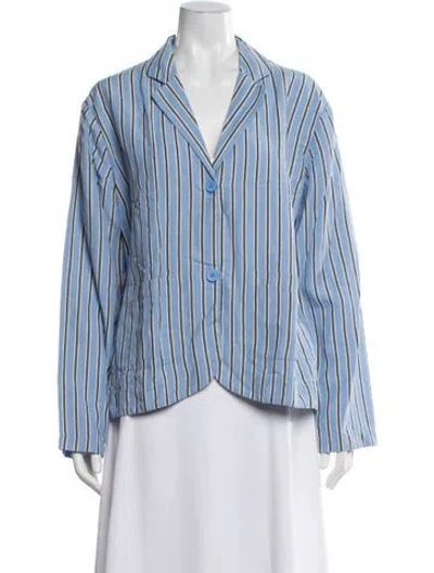 Pre-owned Kule Striped Blazer In Blue