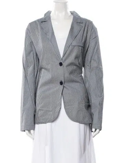 Pre-owned Kule Striped Blazer In Blue