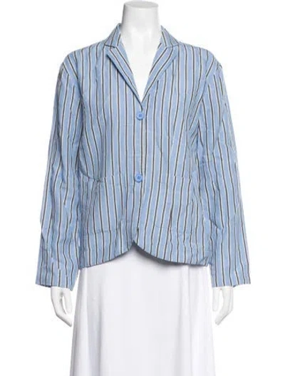Pre-owned Kule Striped Blazer In Blue