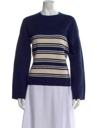 Pre-owned Kule Striped Crew Neck Sweater