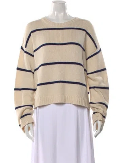 Pre-owned Kule Striped Crew Neck Sweater
