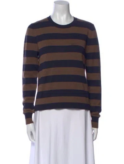 Pre-owned Kule Striped Crew Neck Sweater In Blue