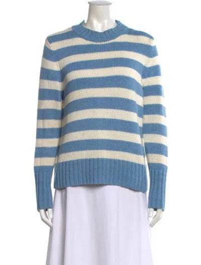 Pre-owned Kule Striped Crew Neck Sweater In Blue