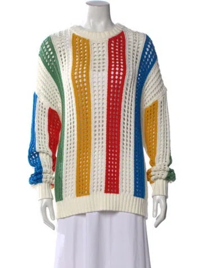 Pre-owned Kule Striped Crew Neck Sweater In Multi