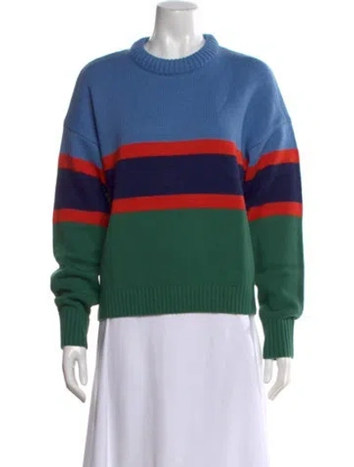 Pre-owned Kule Striped Crew Neck Sweater In Multi