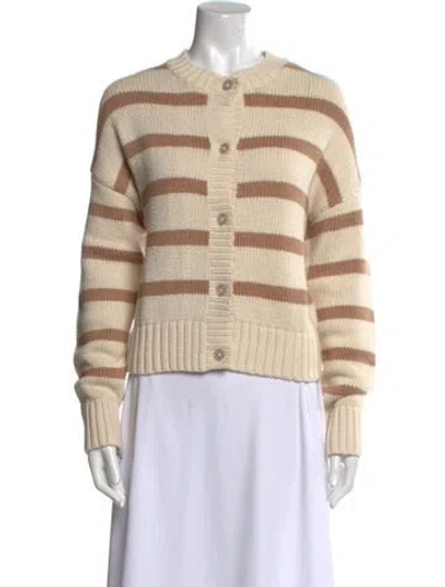 Pre-owned Kule Striped Crew Neck Sweater In Neutral