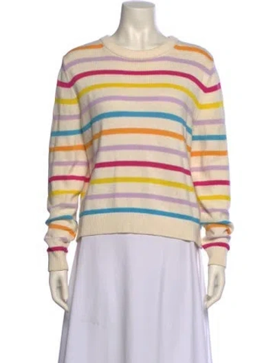 Pre-owned Kule Striped Crew Neck Sweater In Neutral