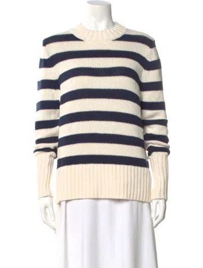 Pre-owned Kule Striped Crew Neck Sweater In Neutral