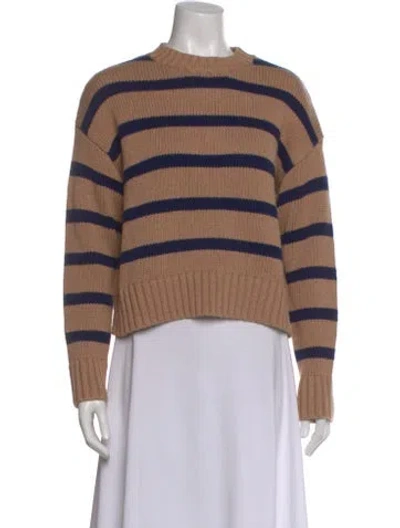 Pre-owned Kule Striped Crew Neck Sweater In Neutral