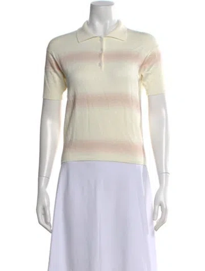 Pre-owned Kule Striped Crew Neck Sweater In Neutral