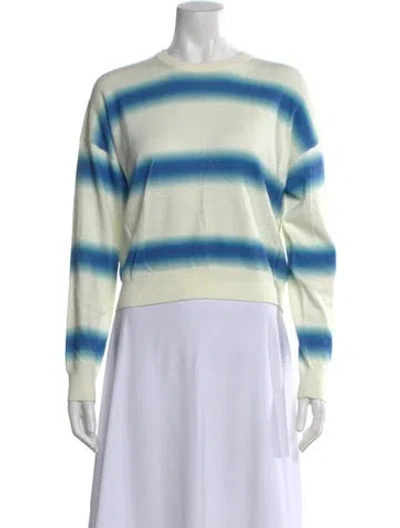 Pre-owned Kule Striped Crew Neck Sweater In Neutral