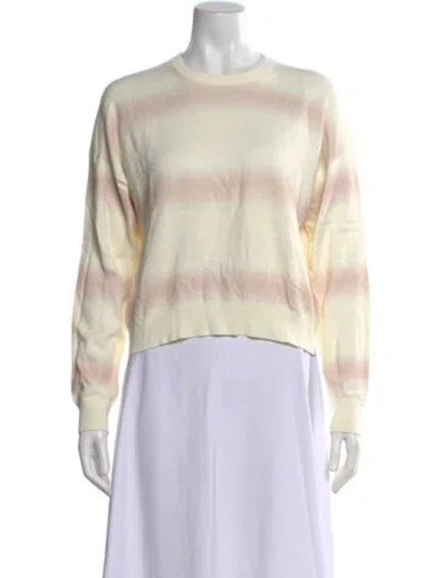 Pre-owned Kule Striped Crew Neck Sweater In Neutral