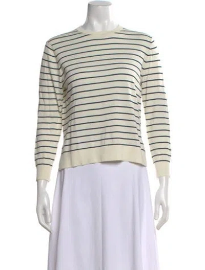 Pre-owned Kule Striped Crew Neck Sweater In Neutral