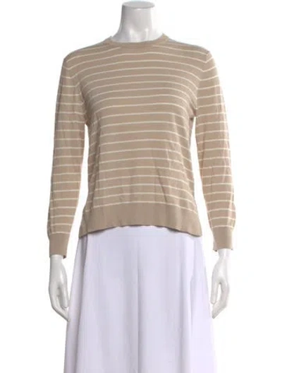 Pre-owned Kule Striped Crew Neck Sweater In Neutral