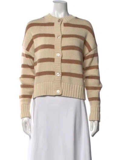 Pre-owned Kule Striped Crew Neck Sweater In Neutral
