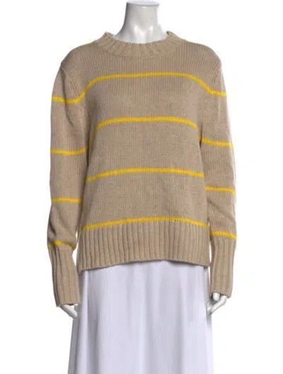 Pre-owned Kule Striped Crew Neck Sweater In Neutrals