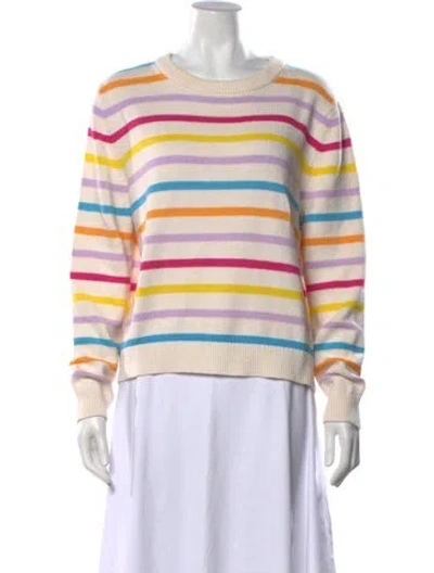 Pre-owned Kule Striped Crew Neck Sweater In Neutrals