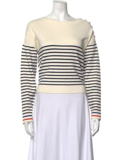Pre-owned Kule Striped Crew Neck Sweater In Neutrals
